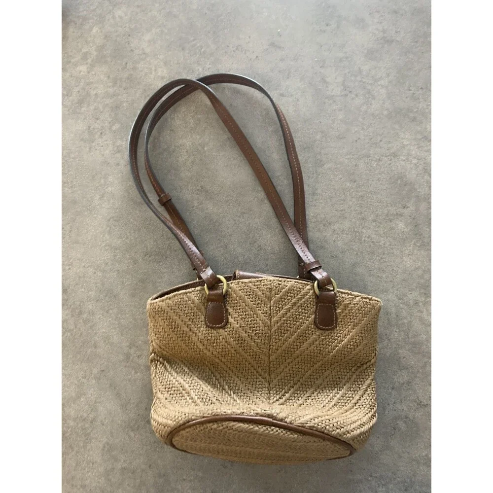 Rosetti Shoulder Handbag Soft Woven Rattan Wicker Style - Boho, Beach, Spring